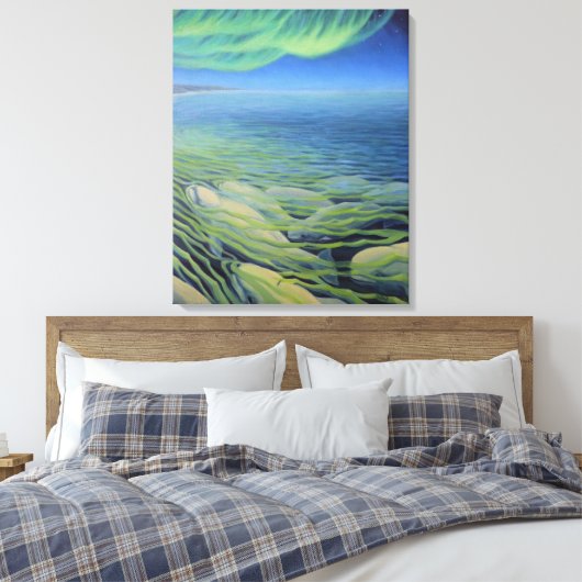 Beluga Whale Painting Canvas Print (Insitu (Slaapkamer))