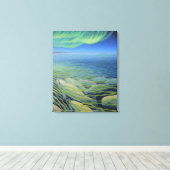 Beluga Whale Painting Canvas Print (Insitu (Houten vloer))