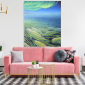 Beluga Whale Painting Canvas Print (Insitu (Woonkamer))