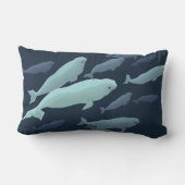 Beluga Whale Pillow Baby Beluga Whale Sierkussen Kussen (Achterkant)