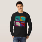Beluga Whale Pop Illustration Colorful Animal Men T-shirt (Voorkant volledig)