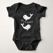 Beluga Whale Pun Baby Bodysuit (Voorkant)
