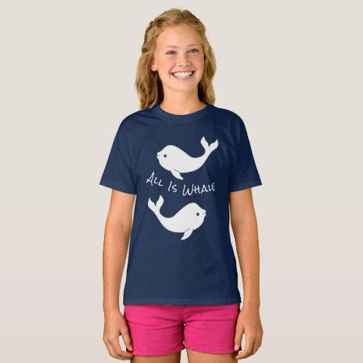 Beluga Whale Pun T-Shirt (Kind) (Voorkant volledig)