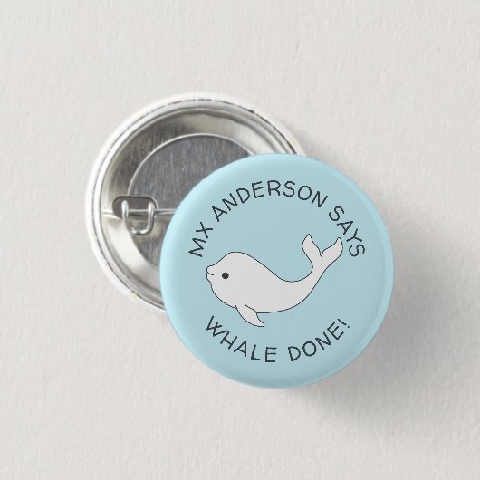 Beluga Whale Ready Button (Voorkant /achterkant)