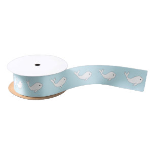 Beluga Whale Ribbon Satijnen Lint
