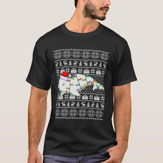Beluga Whale Santa Ugly Beluga Whale T-shirt (Voorkant)