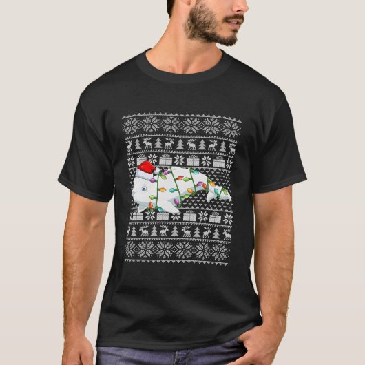 Beluga Whale Santa Ugly Beluga Whale T-shirt (Voorkant)