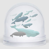 Beluga Whale Snow Globe Custom Whale Snow Globe Sneeuwbol (Voorkant)