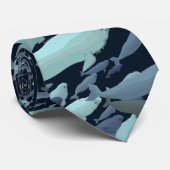 Beluga Whale Stropdassen Blue Beluga Whales Neckti (Opgerold)
