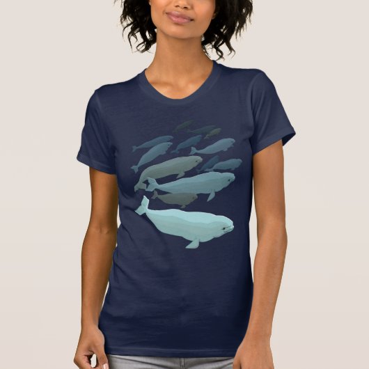Beluga Whale T-Shirt Unisex Whale Art Shirten (Voorkant)