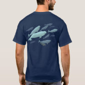 Beluga Whale T-Shirt Unisex Whale Art Shirten (Achterkant)