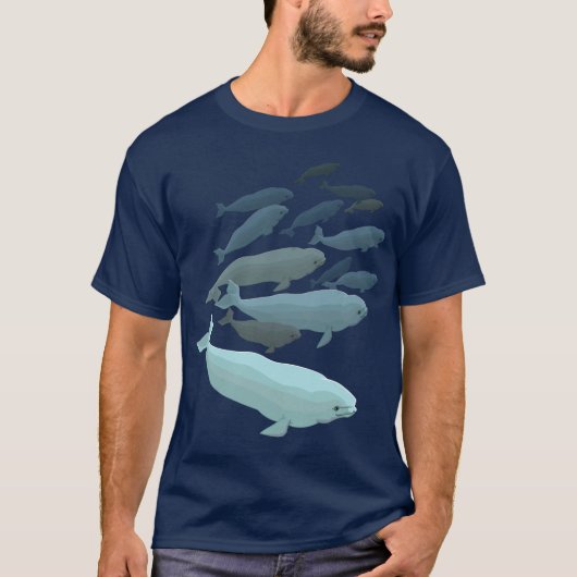 Beluga Whale T-Shirt Whale Art Shirten aanpassen (Voorkant)