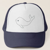 Beluga Whale Trucker Hat Trucker Pet (Voorkant)