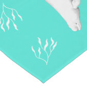 Beluga Whale Turquoise Korte Tafelloper (Hoek)