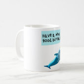 Beluga Whale Verjaardag Kunstwerk Speelse Marine M Koffiemok (Voorkant links)