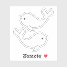 Beluga Whale Vinyl Stickers