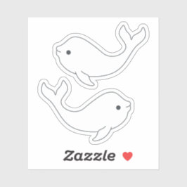 Beluga Whale Vinyl Stickers