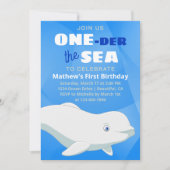 Beluga Whale White Arctic Ocean Eerste Verjaardag Kaart (Voorkant)