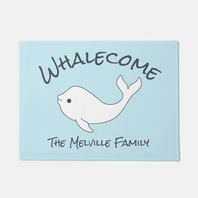 Beluga Whalecome Doormat Deurmat (Voorkant)