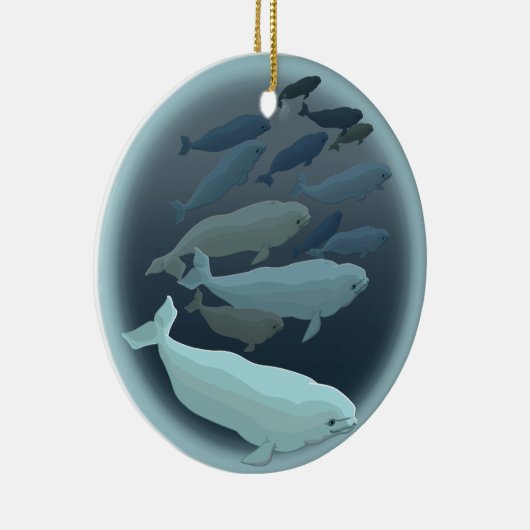 Beluga Whales Ornament Personalized Whale Ornament (Rechts)