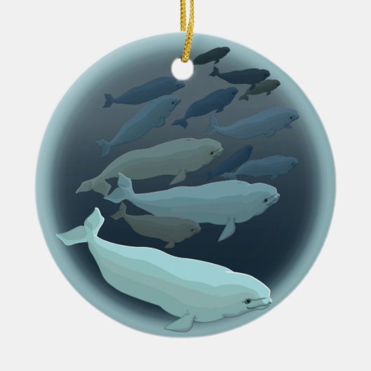 Beluga Whales Ornament Personalized Whale Ornament (Voorkant)