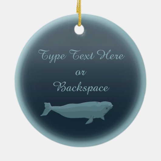 Beluga Whales Ornament Personalized Whale Ornament (Achterkant)