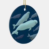 Beluga Whales Ornament Personalized Whale Ornament (Rechts)