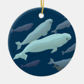 Beluga Whales Ornament Personalized Whale Ornament (Voorkant)