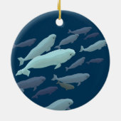 Beluga Whales Ornament Personalized Whale Ornament (Achterkant)