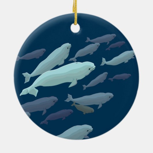 Beluga Whales Ornament Personalized Whale Ornament (Achterkant)