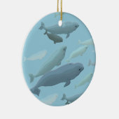 Beluga Whales Ornament Personalized Whale Ornament (Rechts)