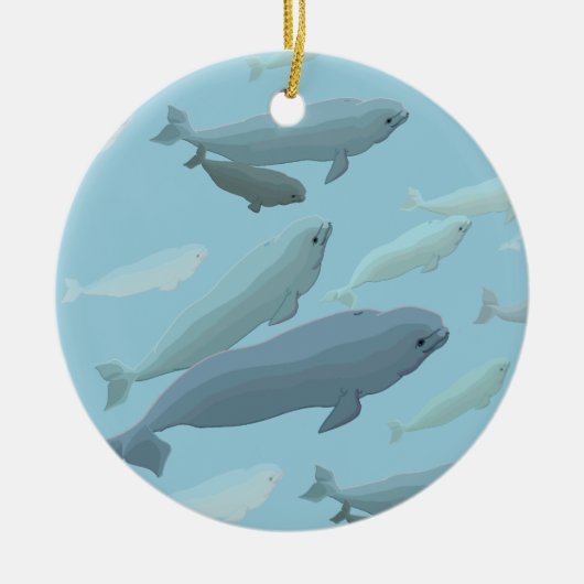 Beluga Whales Ornament Personalized Whale Ornament (Voorkant)