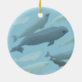 Beluga Whales Ornament Personalized Whale Ornament (Achterkant)