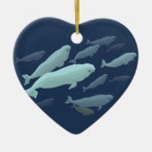 Beluga Whales Ornament Personalized Whale Ornament (Voorkant)
