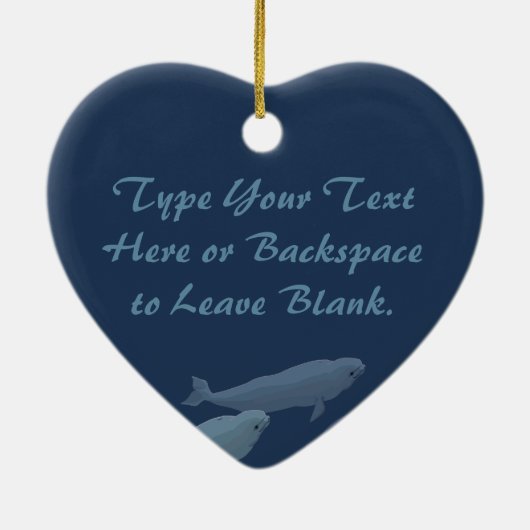 Beluga Whales Ornament Personalized Whale Ornament (Achterkant)