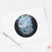 Beluga Whales Ronde Sticker (Envelop)