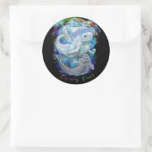 Beluga Whales Ronde Sticker (Tas)