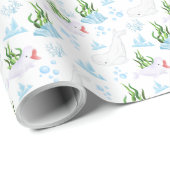 Beluga Whales Wrapping Paper Cadeaupapier (Rol Hoek)
