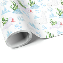Beluga Whales Wrapping Paper