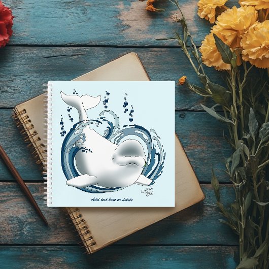 Belugawalvis Blauw Notitieboek