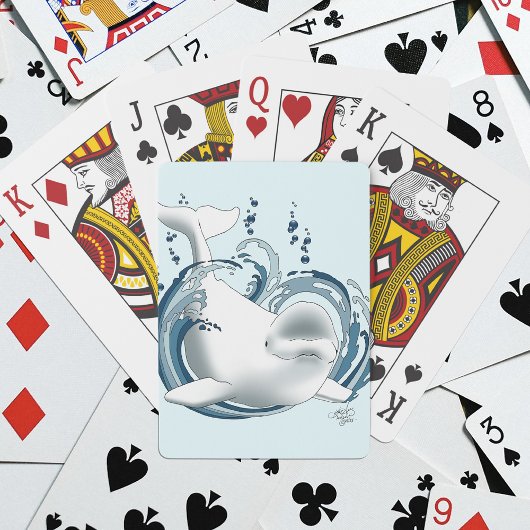 Belugawalvis Blauw Pokerkaarten