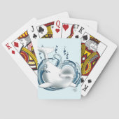 Belugawalvis Blauw Pokerkaarten (Achterkant)