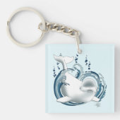 Belugawalvis Blauw Sleutelhanger (Voorkant)