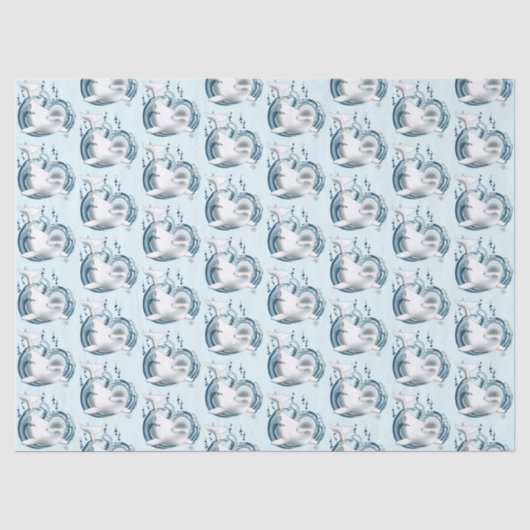 Belugawalvis Blauw Tissuepapier (Voorkant)