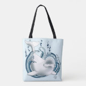 Belugawalvis Blauw Tote Bag (Achterkant)
