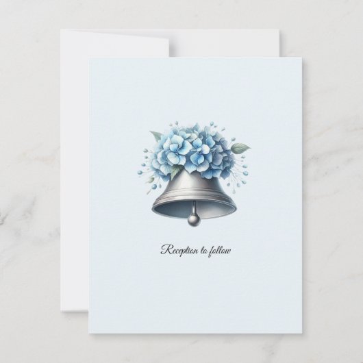 Beluister de Bells Blue Hydrangea uitnodiging (Achterkant)