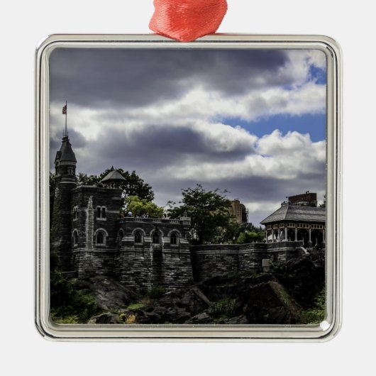 Belvedere Castle in Central Park, New York Metalen Ornament (Voorkant)