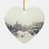 Belvedere Castle in de wintervakantie Keramisch Ornament (Achterkant)