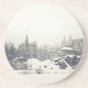 Belvedere Castle in the Winter in Central Park Zandsteen Onderzetter