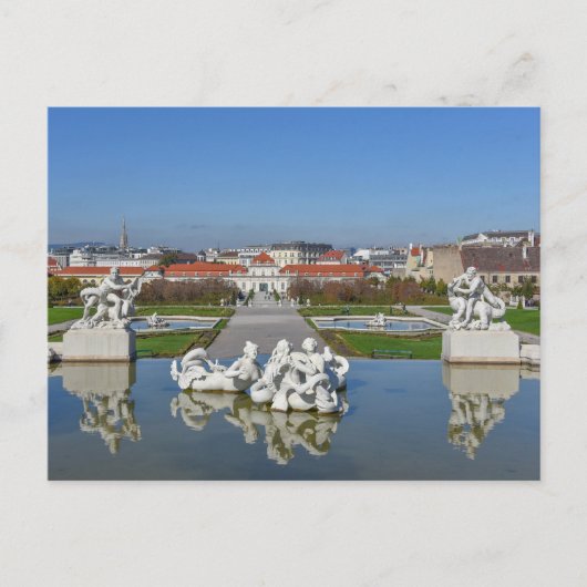 Belvedere Palace Pool, Wenen, Oostenrijk Briefkaart (Voorkant)